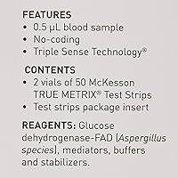 Vista 2 de McKesson True METRIX Tiras de prueba de glucosa en sangre para diabetes [100 tiras] Sistema de autocontrol