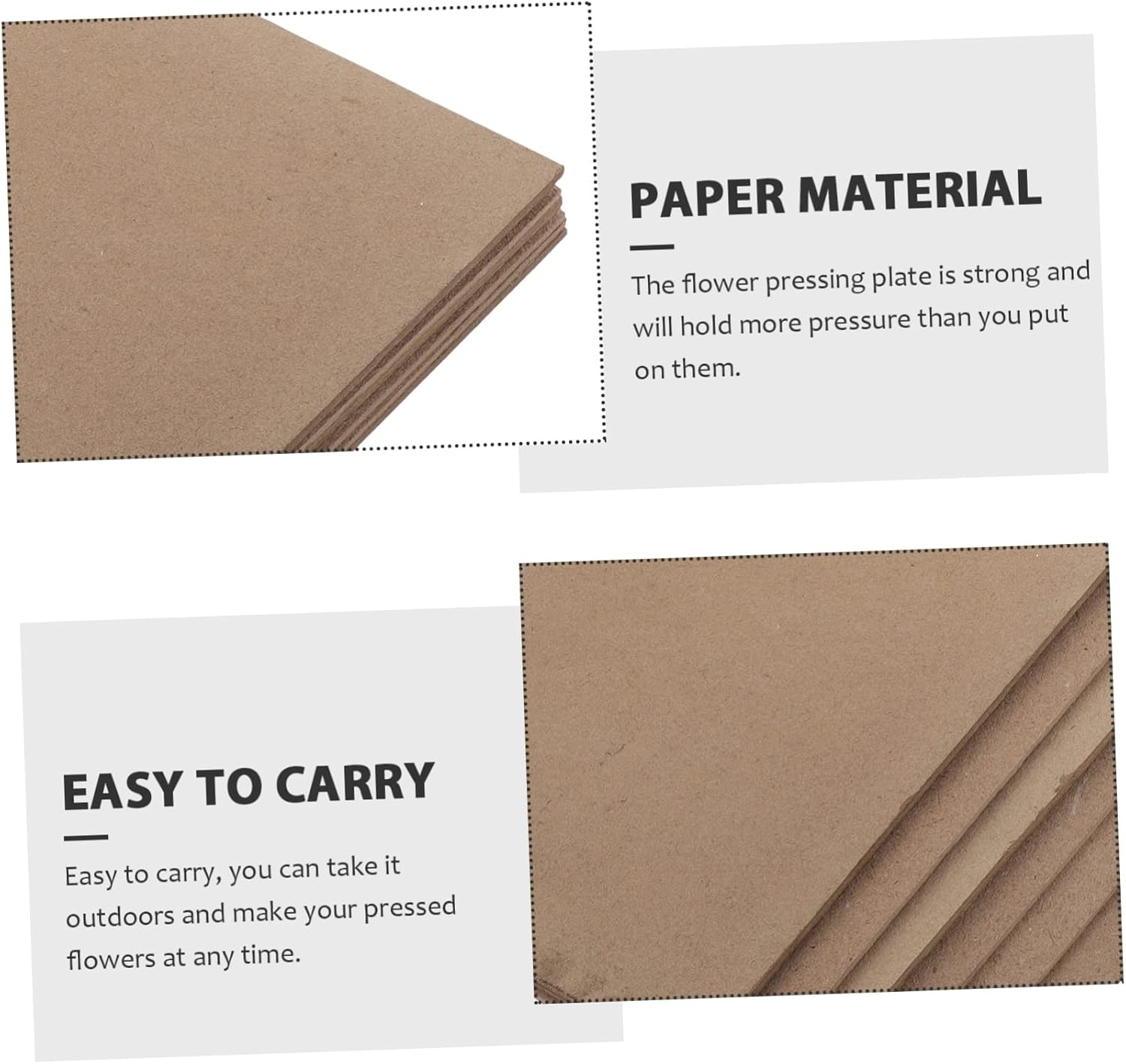 jojofuny 6sheets Flower Pressing Plates Embossed Absorbent Boards for Plant Pressing Specimen Press Paper Drying Flower Tool for Adults and Boys and Girls