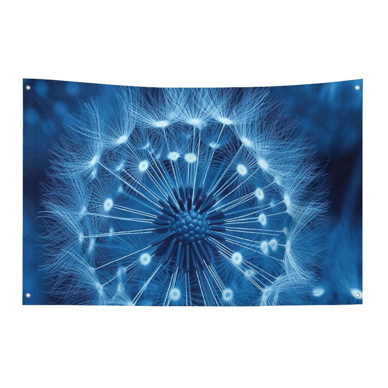 Drapeau pissenlit bleu 89x150cm en polyester résistant avec 4 œillets - 8