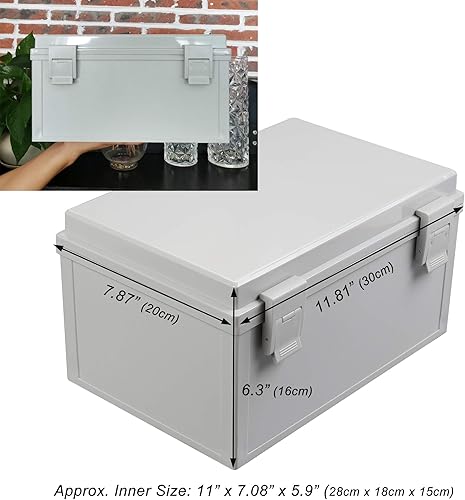 Miniatura 6 de CrocSee Caja de conexiones IP65 de plástico ABS, a prueba de polvo, impermeable, caja de conexiones universal duradera para proyectos eléctricos con