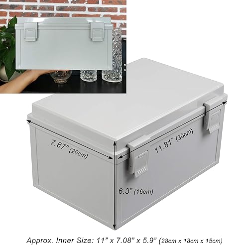 Miniatura 6 de CrocSee Caja de conexiones IP65 de plástico ABS, a prueba de polvo, impermeable, caja de conexiones universal duradera para proyectos eléctricos con