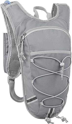 Miniatura 9 de Mochila de Hidratación Ligera con Depósito de Agua de 2L para Correr, Ciclismo, Senderismo – Mochila de Agua Antirrobo con Soporte para Teléfono,