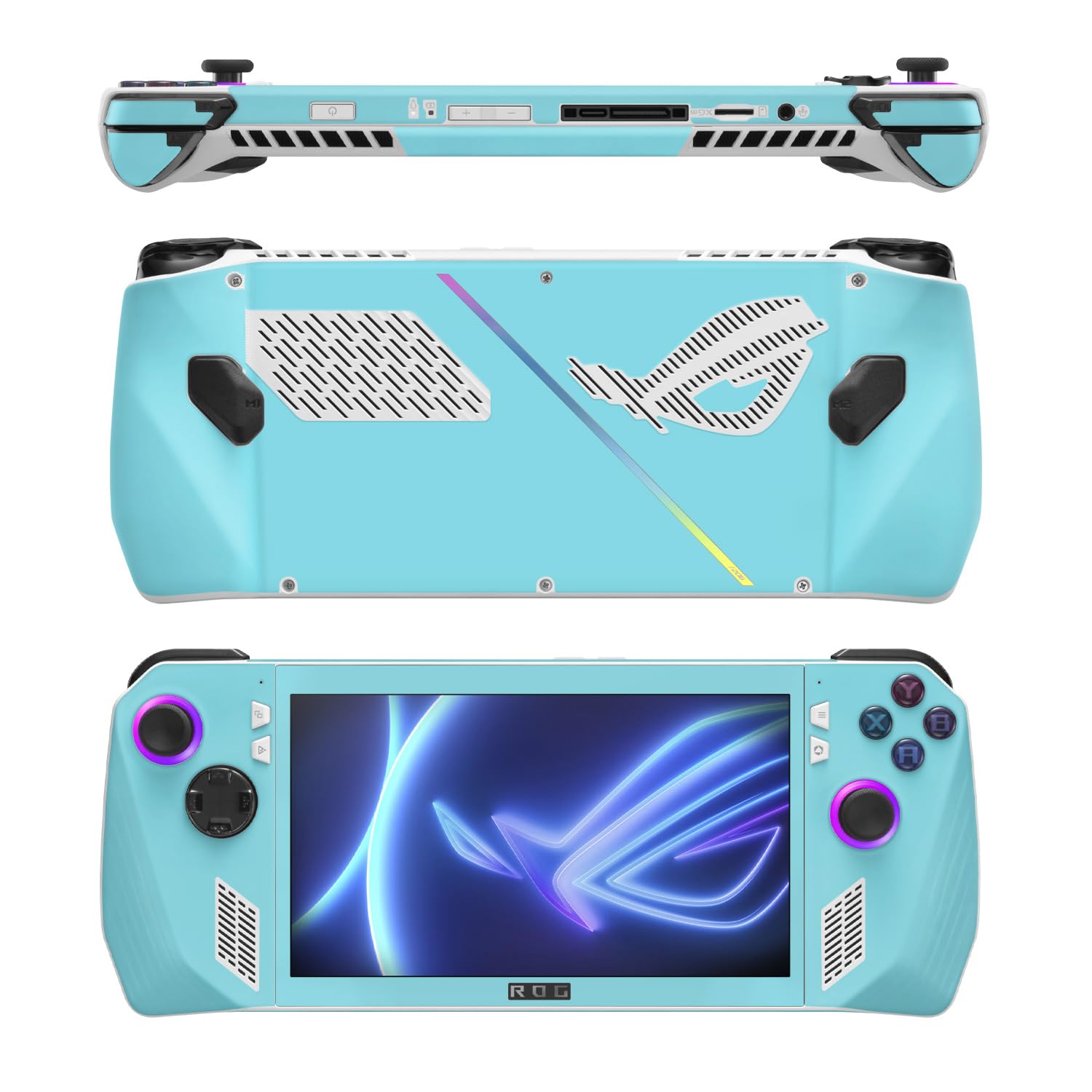 MightySkins Skin Compatible with Asus ROG Ally - Solid Baby Blue | Protective, Durable, and Unique Vinyl Decal wrap Cover | Easy to Apply, Remove, and Change Styles