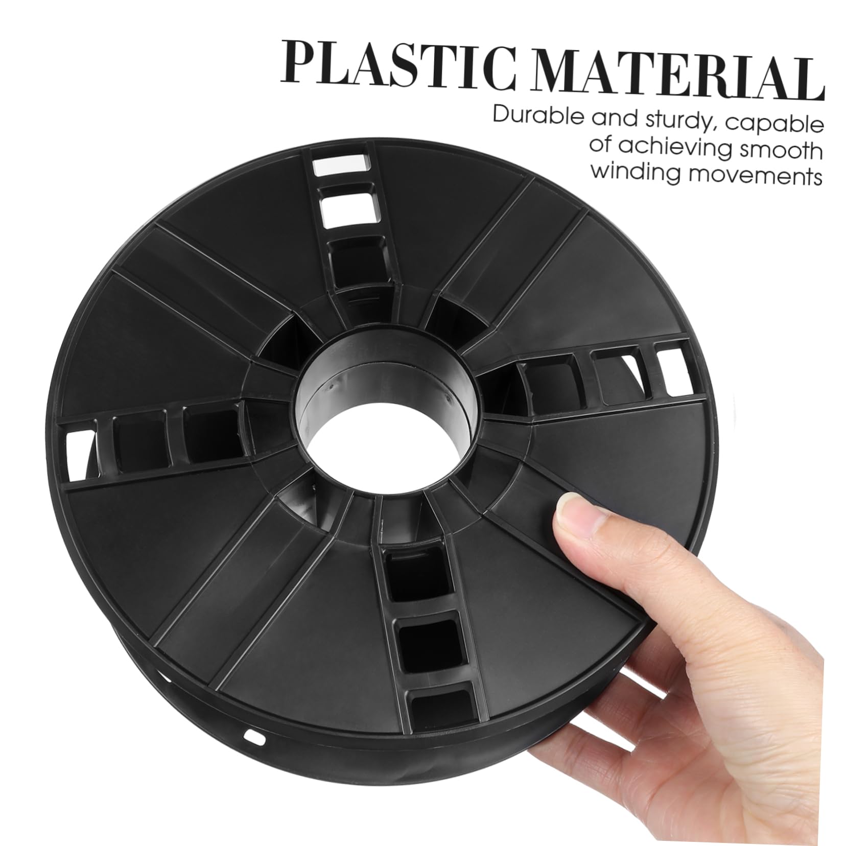 SEWACC Plastic Cord Storage Reel Cable Organizer for Camping Caravan Motorhome Capacity Lightweight Black Design Efficient Cable Management