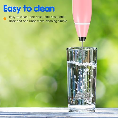 Miniatura 4 de EXCEART Mezclador eléctrico recargable de mano espumador de leche espumador de espuma fácil de limpiar pequeña herramienta de cocina