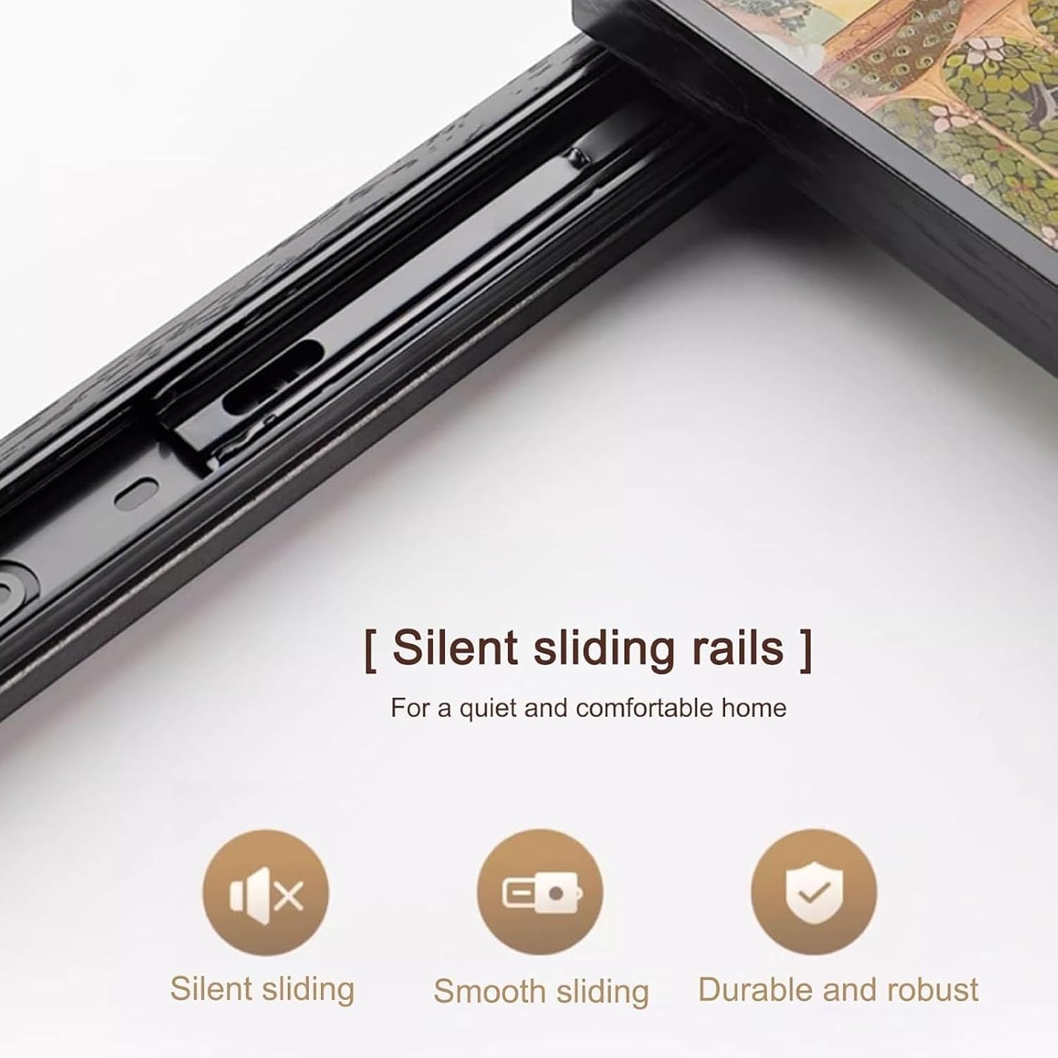 Electrical Panel Cover with Silent Wall Clock, Wall Mounted Sliding Decorative Fuse Box Covers, Hide Breaker Box Electricity Meter Cover Cabinet for Home Decoration(Color 3,26x18in/65x45cm)