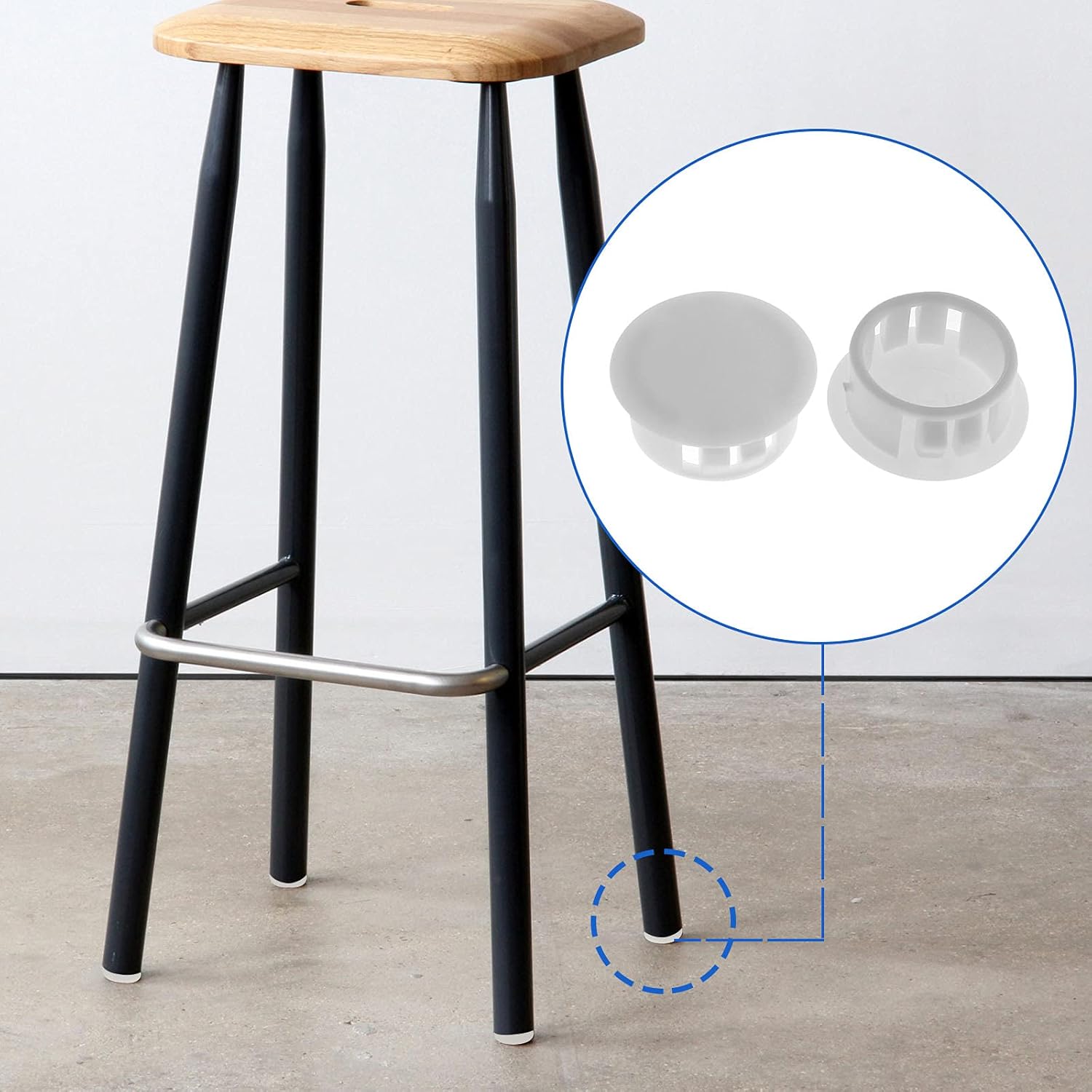 Jersvimc 25 Pcs 1 1/2 Inch(38mm) White Hole Plug Plastic Hole Cover, Round End Cap Plug Flush Type Tube Insert Plug, Pipe Post Plug Panel Plug for Chair Furniture Glide Protectors : Tools & Home Improvement