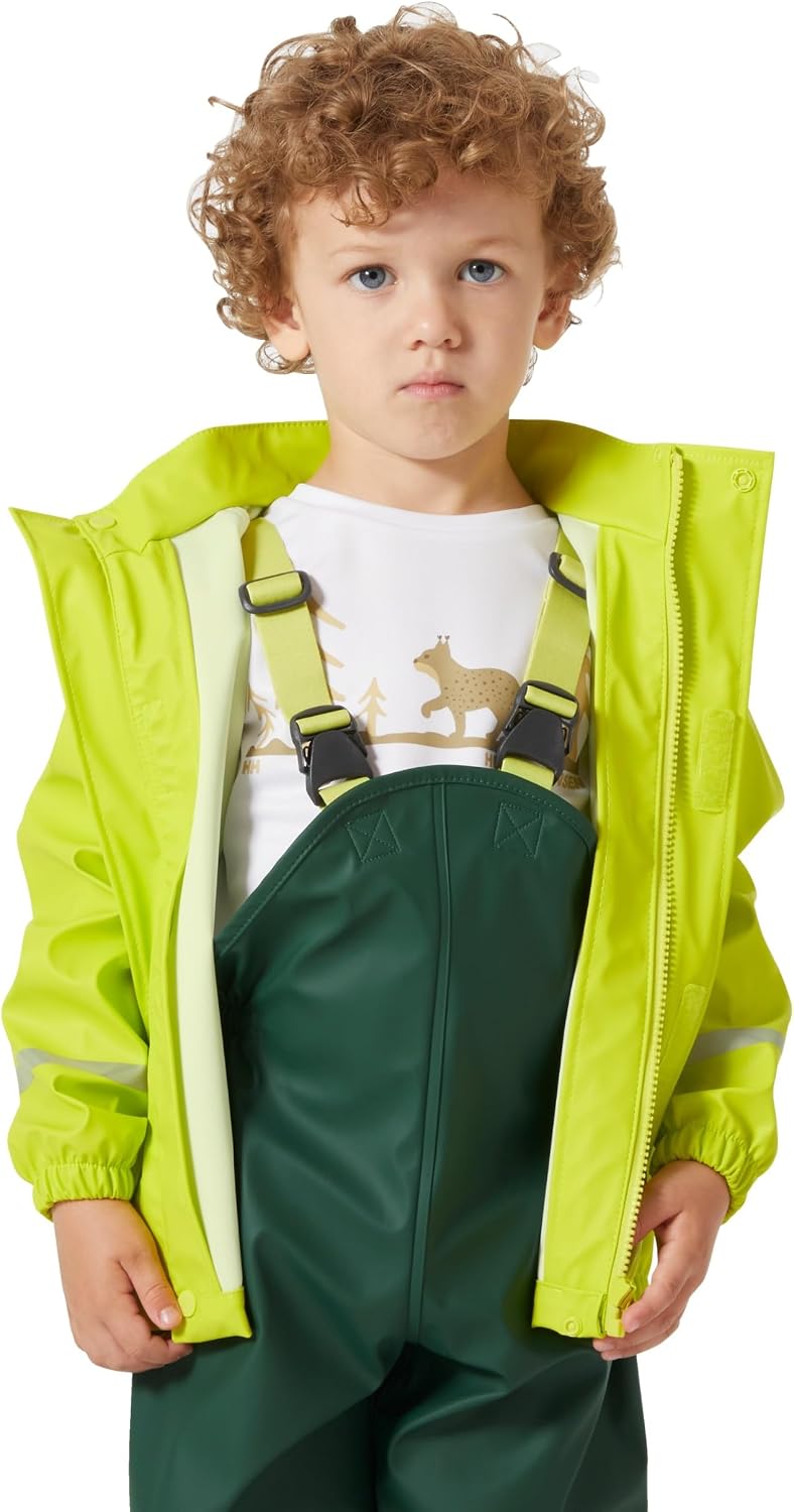 Helly Hansen Kid's Bergen 2.0 PU Rainset, 390 Jungle Green, 2