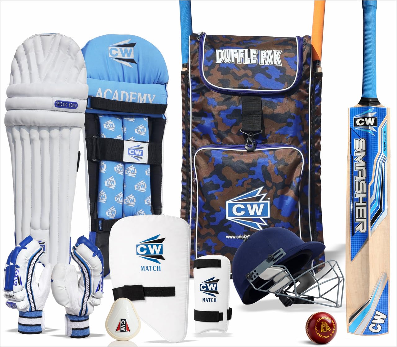 CW Tournament Cricket Kit with Kashmir Willow Bat | Right Hand Batting Set | Left Handed Sports Combo | Leather Ball Bat | FR-image-5