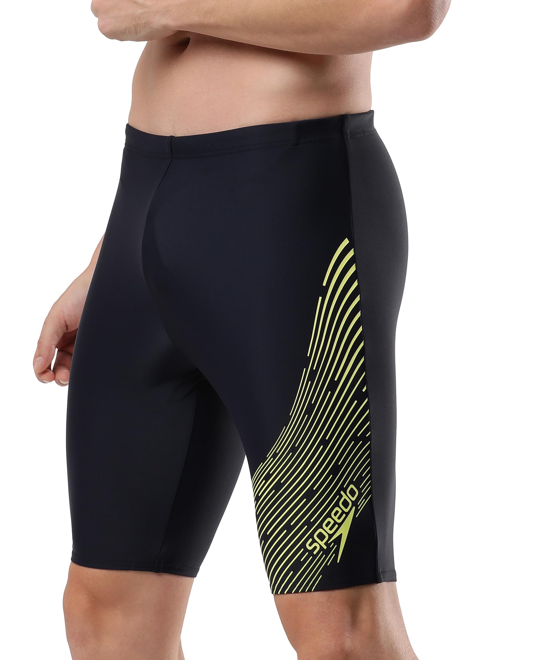 Speedo Men's Endurance 10 Medley Logo Jammer - True Navy & Lemondrizzle 1