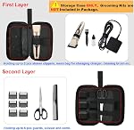 Cosmos Pet Clippers Carrying Case Portable Storage Case for Dog Shaver Clippers Grooming Trimmer Organizer Bag with Handle Strap for Dog Cat Grooming Kit Accessories Travel Holder
