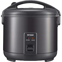 Tiger JNP-S18U-KY 10 Cup Capacity Rice Cooker with Non-Stick Inner Pot, Retractable Power Cord, and Keep Warm up to 12 hours, Black