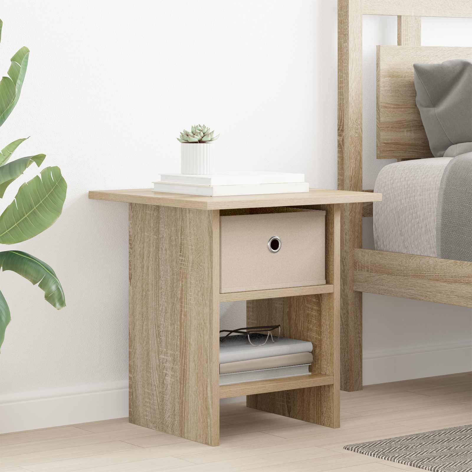 Meuble de rangement chêne Sonoma au design contemporain et épuré