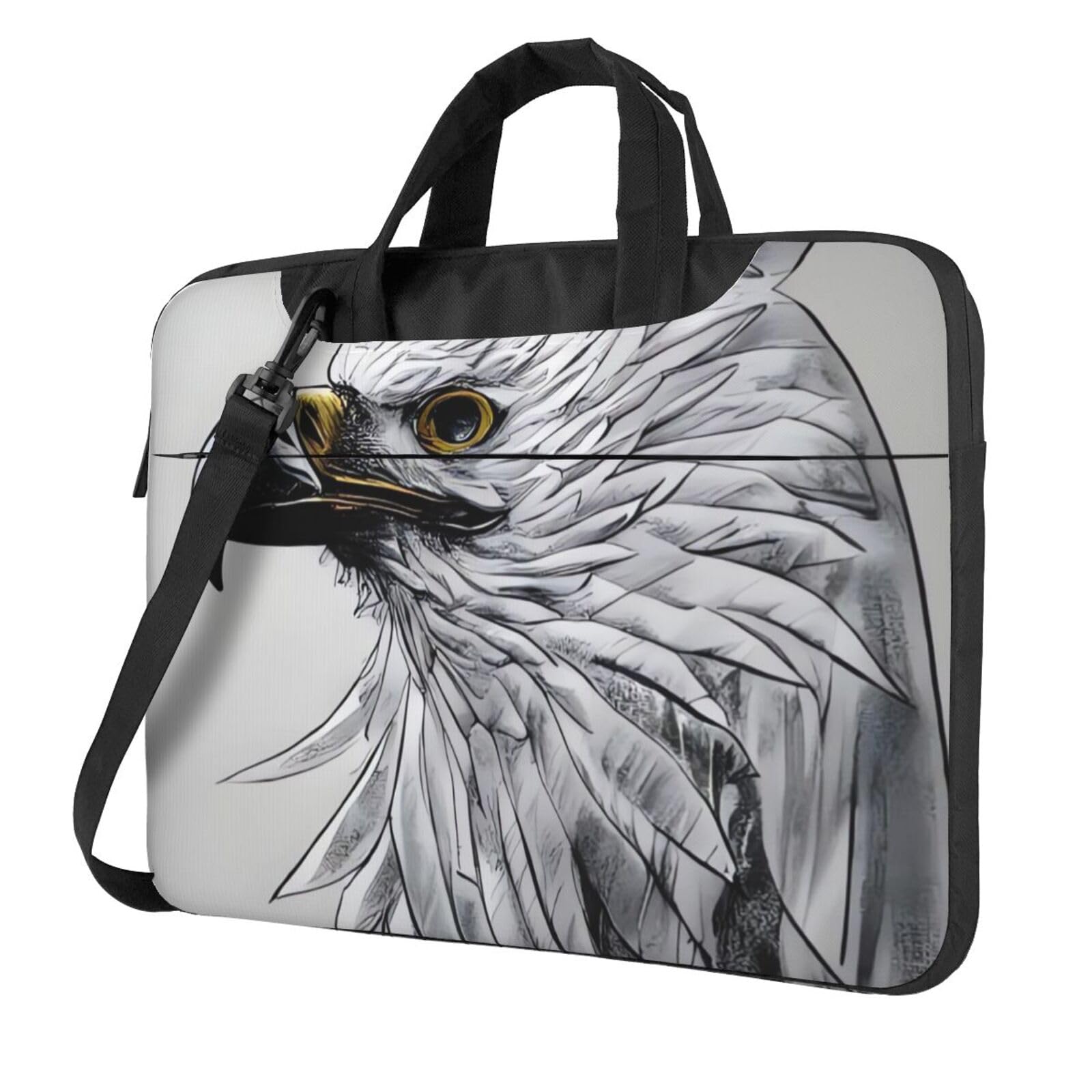 Sacoche ordinateur 15.6 pouces Sketching an Eagle sangle noir - 8