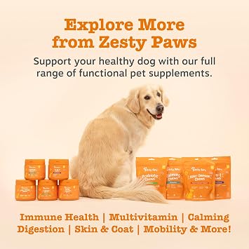 Zesty Paws Probiotic Chews for Dogs, Daily Use, 90 Chews