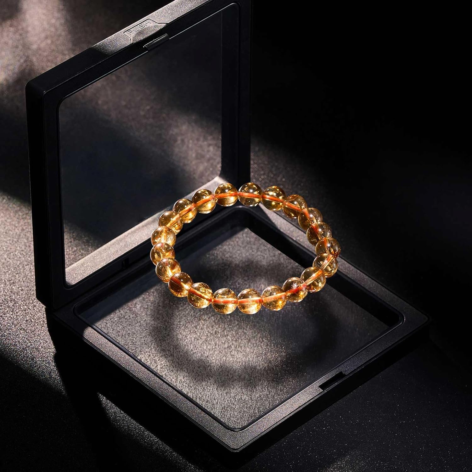 Natural Citrine Crystal Bracelet for Women & Men - Handmade 10mm Golden Gemstone Beads, Energy & Wealth Stone Jewelry, Elegant Gift for Birthday, Anniversary, or Meditation - Image 2