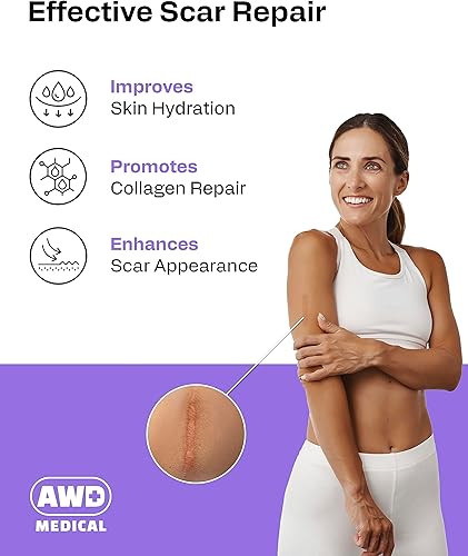 Miniatura 4 de AWD - Tiras de silicona precortadas para cicatrices, 120 pulgadas de longitud total, cinta de cicatrices de grado médico para cicatrices