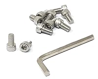 Vista 129 de iexcell 25 piezas M4 x 60/65/70/75/3.150 in paso de rosca 0.028 in acero inoxidable 304 cabeza hexagonal Tornillos Tornillos surtido Kit