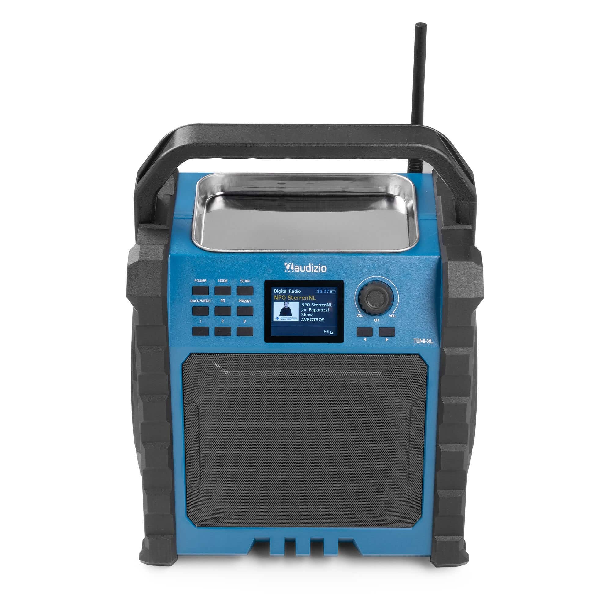 Audizio TEMI - Radio Dab+/FM, Bluetooth, 200 W, finitura blu, batteria esterna