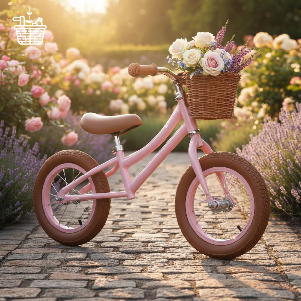 sun baby Rowerek biegowy dla dzieci Classic, 2 lata, max. 30 kg - Rower dziecięcy, rama stalowa, kolorowe koła pompowane, regulowane siodełko