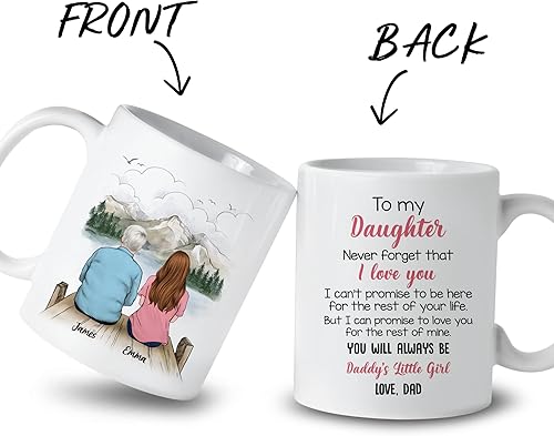 Miniatura 2 de Gossby Taza personalizada para padre, regalos para padre, regalos para padre, las mejores tazas de café para padre, taza personalizada para papá,