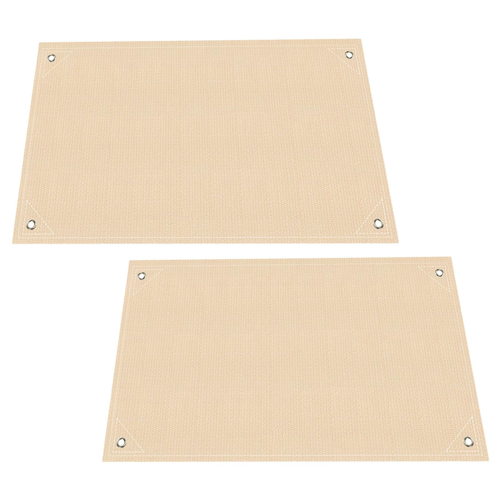 INOOMP Manta de Camping Ignífuga de Fibra de Vidrio 2 Pcs, Tapete Portátil Resistente al Calor para Barbacoa y Chimenea en Eventos al Aire Libre