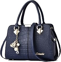 FANDARE Elegant Women's Handbag Shoulder Bags Backpacks Travel Bag Shopper Satchel Messenger Satchel Pouch Waterproof PU Leather Blue B