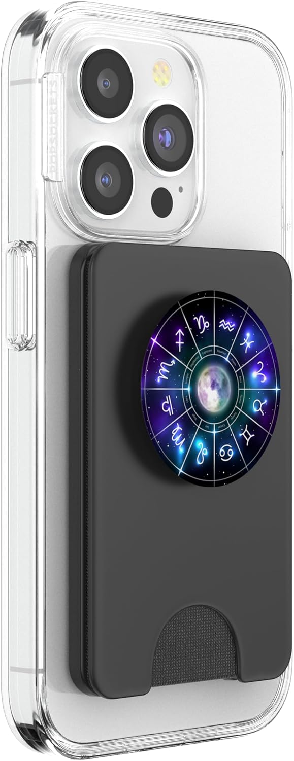 Zodiac Astrology Wheel Star Sign Symbol Astrology Birth Grip PopSockets PopWallet for MagSafe