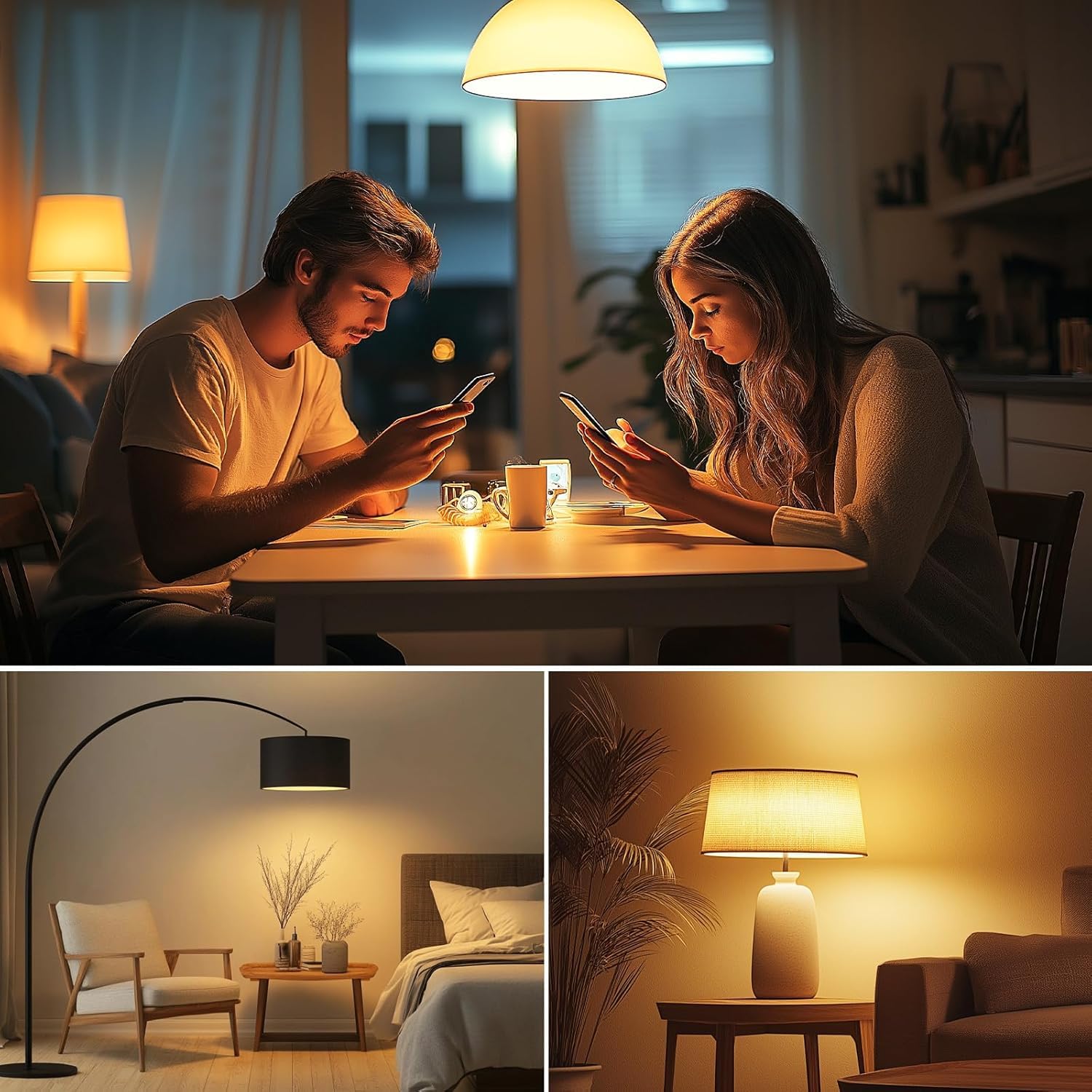 Linkind 8.2W E27 Energiesparlampe, ersetzt 60W Lampe, 2700K Warmweiß A60 Edison Birne, 220° Abstrahlwinkel, nicht Dimmbar… – Ansicht 8