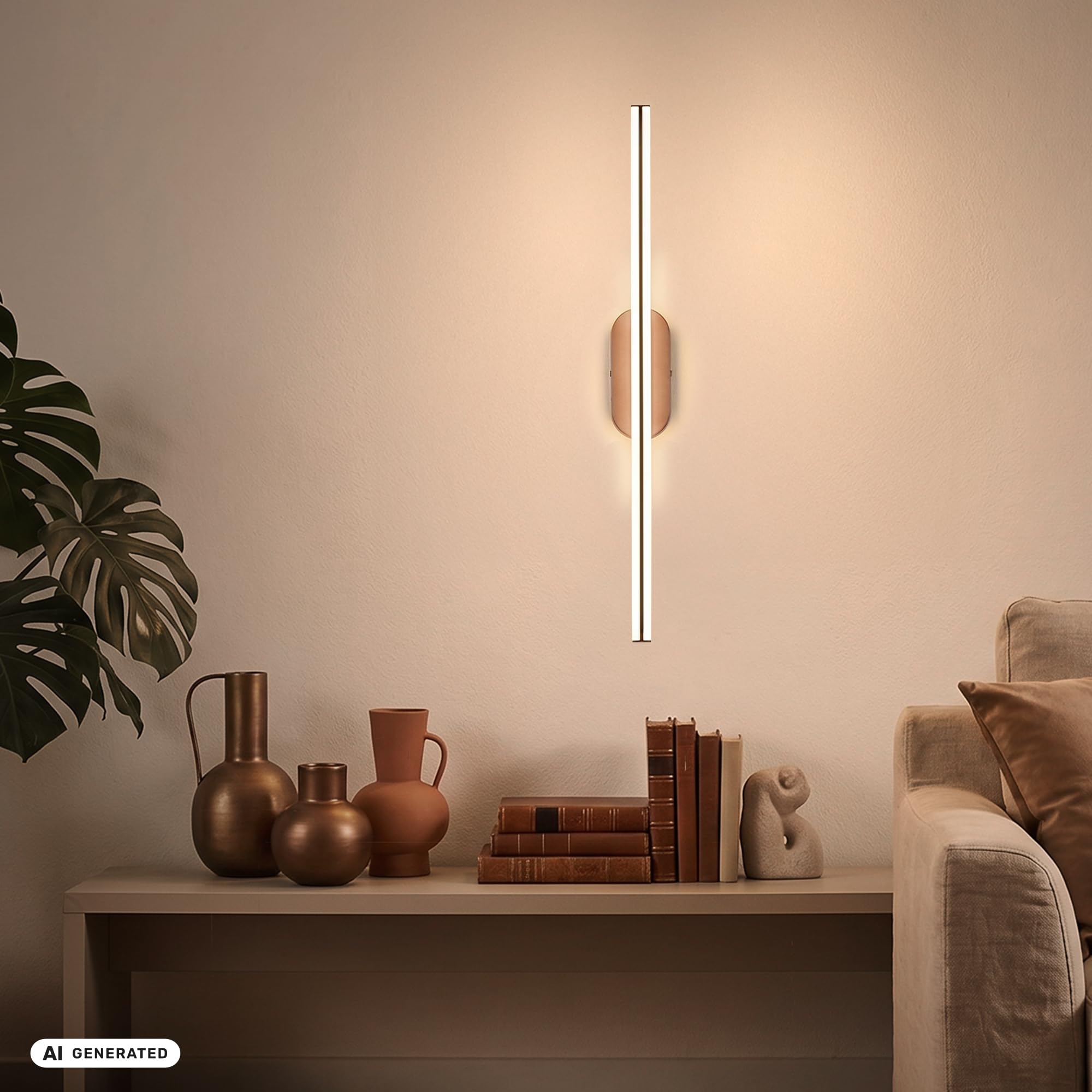 Briloner - Applique LED Da Parete Luce Bianca Calda 60 cm Antracite Bronzo