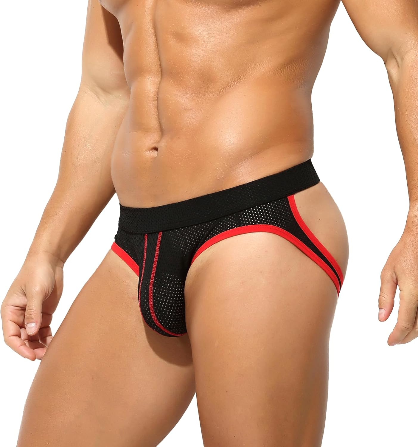 Mens Jockstrap Underwear, Low Rise Sexy Jock Straps with Breathable Mesh for Gym Sport or Daily Casual