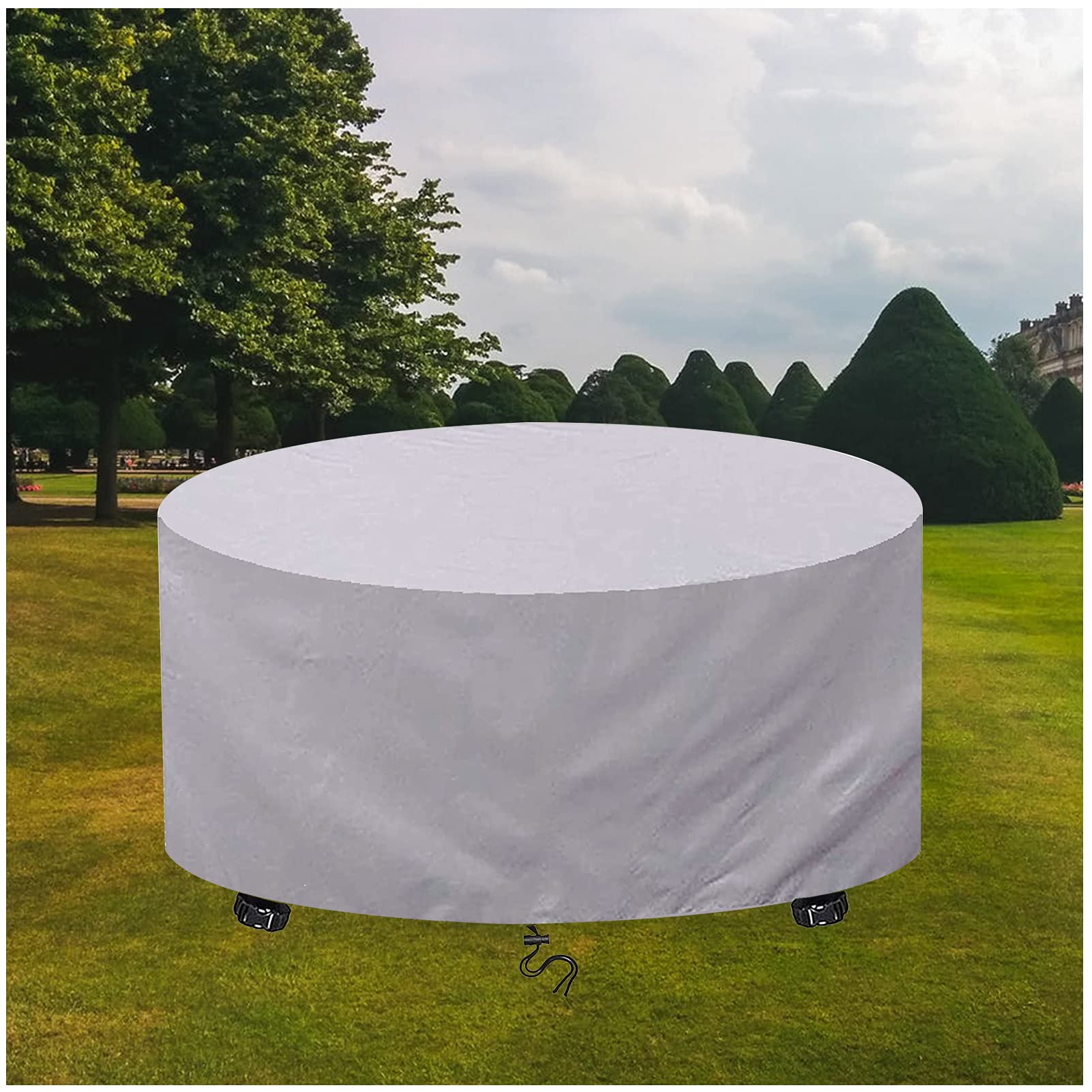 Terrassenmöbel-Abdeckung Rund – Wasserdicht, UV-Schutz, Für 4-Sitzer (Ø 185,4 Cm, H 109,2 Cm)