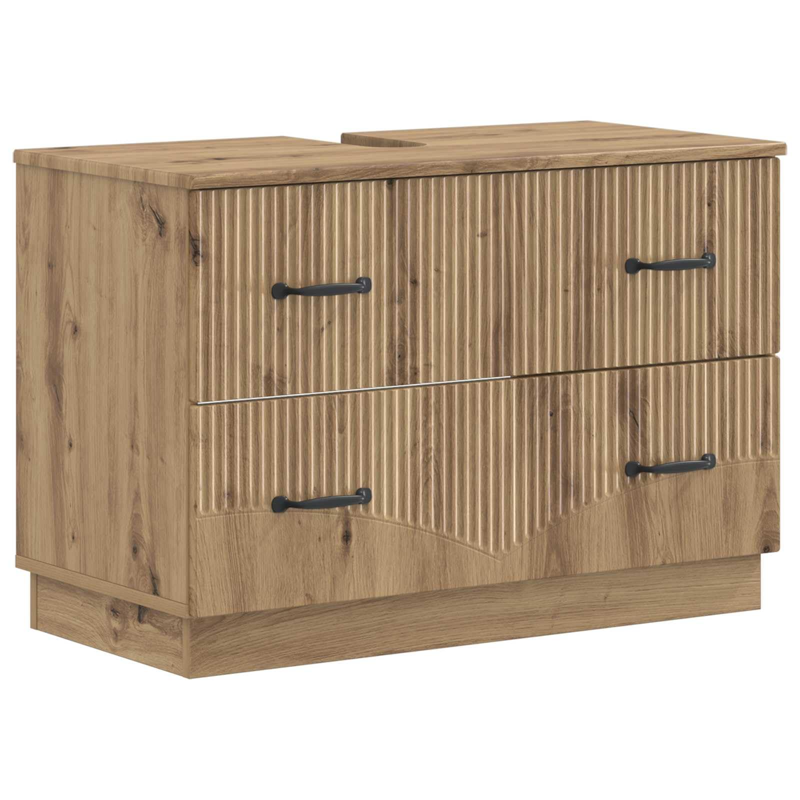 Juego de Armarios de Baño de 3 Piezas HOORN Roble Artisan