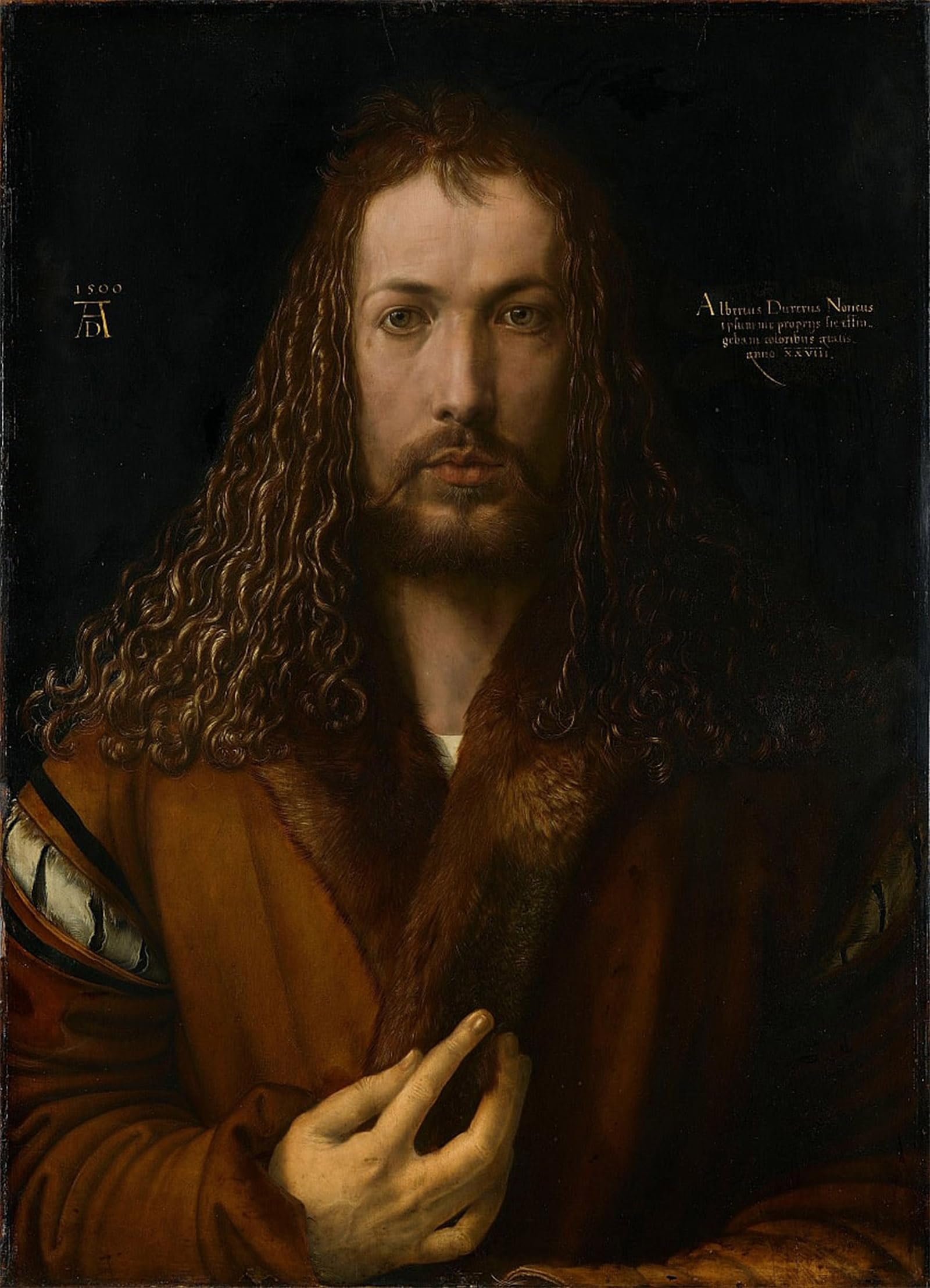 POSTERIIk Famous Modern Artwork Art Mural Self-portrait by Albrecht Dürer Oil Paintings Pictures for Home Decor 60x90cm