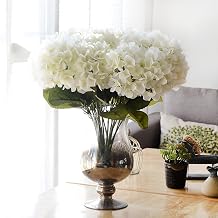 Youngman 5 Heads Hydrangea Beautiful Artificial Flower Bunch Bouquet Home Wedding Decor White