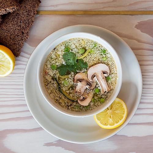 Miniatura 8 de Kroma - Caldo de hueso de pollo de 24 quilates, mezcla de polvo sin lácteos y gluten con colágeno, proteínas, cúrcuma, jengibre, 7 paquetes + caldo