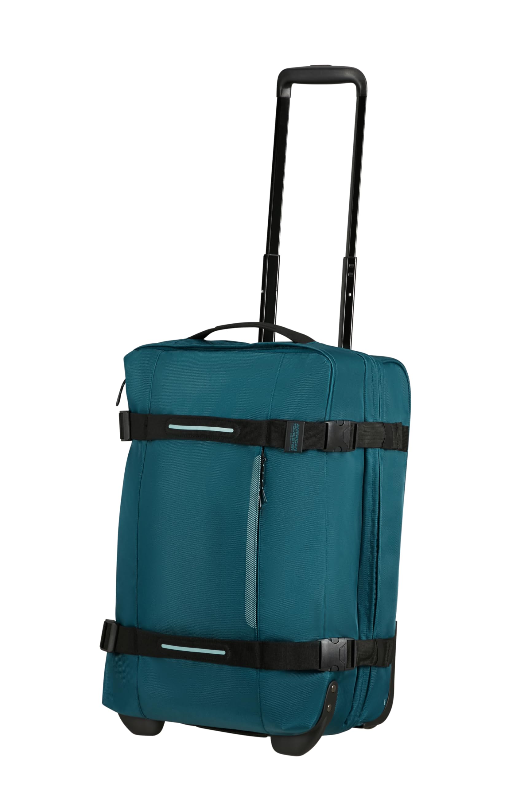 American Tourister Urban Track - Bolsa de Viaje con 2 Ruedas, 55 cm, Bolsa Ligera S con 2 Compartimentos y Cerradura TSA, 55 L, Ideal para Viajes Cortos - Blau (Totally Teal)
