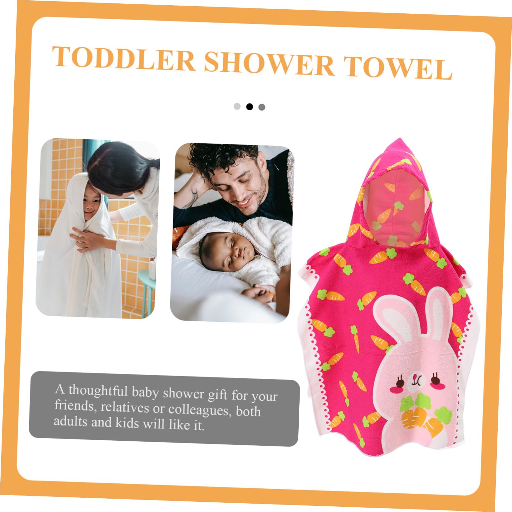PRETYZOOM 4 Piezas Capa De Albornoz Infantil Toalla De Baño para Toallas De Playa para Capa para Toalla con Capucha para Bebé Toalla De Cara Piscina Fibra Extrafina