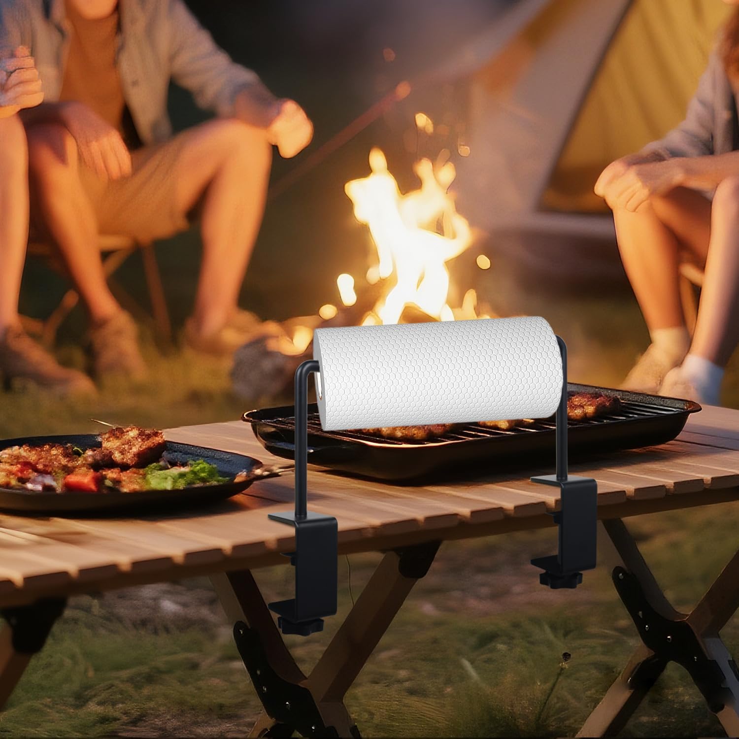 3 Set Craft Paper Roll Holder Tabletop Dispenser Suitable for Any Table from 0-1.8” and Roll of Paper Up to 7” Thick Dispenser Suitable for Painting or Craft Packaging