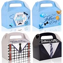 HOWAF 12Pcs Fathers Day Treat Boxes Fathers Day Candy Boxes Happy Fathers Day Party Favors Gift Boxs for Dad Grandpa Party Supplies Fathers Birthday Gift Wrapping Goodie Boxes Bulk