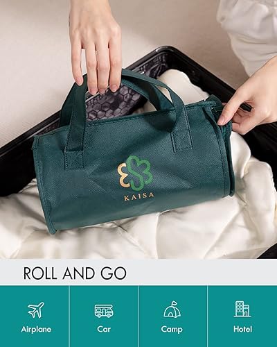 Miniatura 4 de Kaisa Manta de regazo con peso refrescante para adultos (7 libras, 41 x 53 pulgadas), manta de microfibra transpirable con peso lavable a máquina,