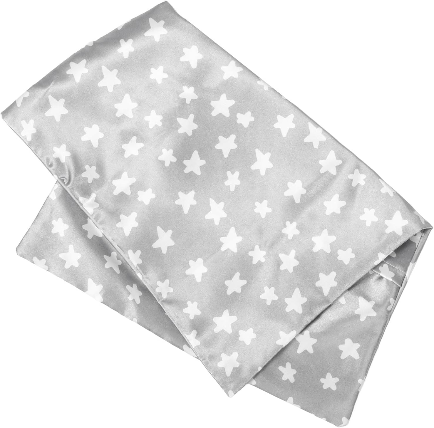 Uonlytech Travel Pillowcase Envelope Closure Small Pillow Cover Breathable Printed Silky Soft Decorative Pillowcase for Boys and Gray Star Pattern