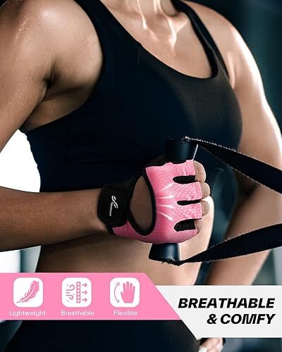 Miniatura 5 de Sportneer Workout Gloves for Men & Women, Full Palm Protection Breathable Exercise Gloves wCurved Open Back, Lightweight Fitness Gloves for Pull Up,