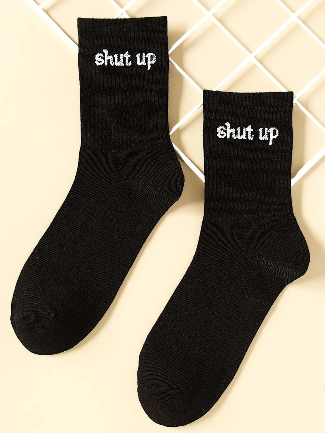 FUCK OFF Swear Word Curse Printed Stockings Novelty Crew Socks Funny Men Tube Stocking Gifts - Image 3
