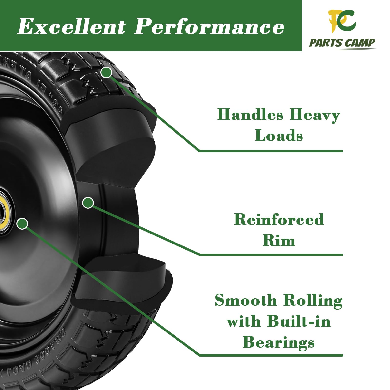 Gorilla Cart Wheels - 13 Inch Replacement Tires -4 Gorilla Cart Wheels - 13 Inch Replacement Tires -4