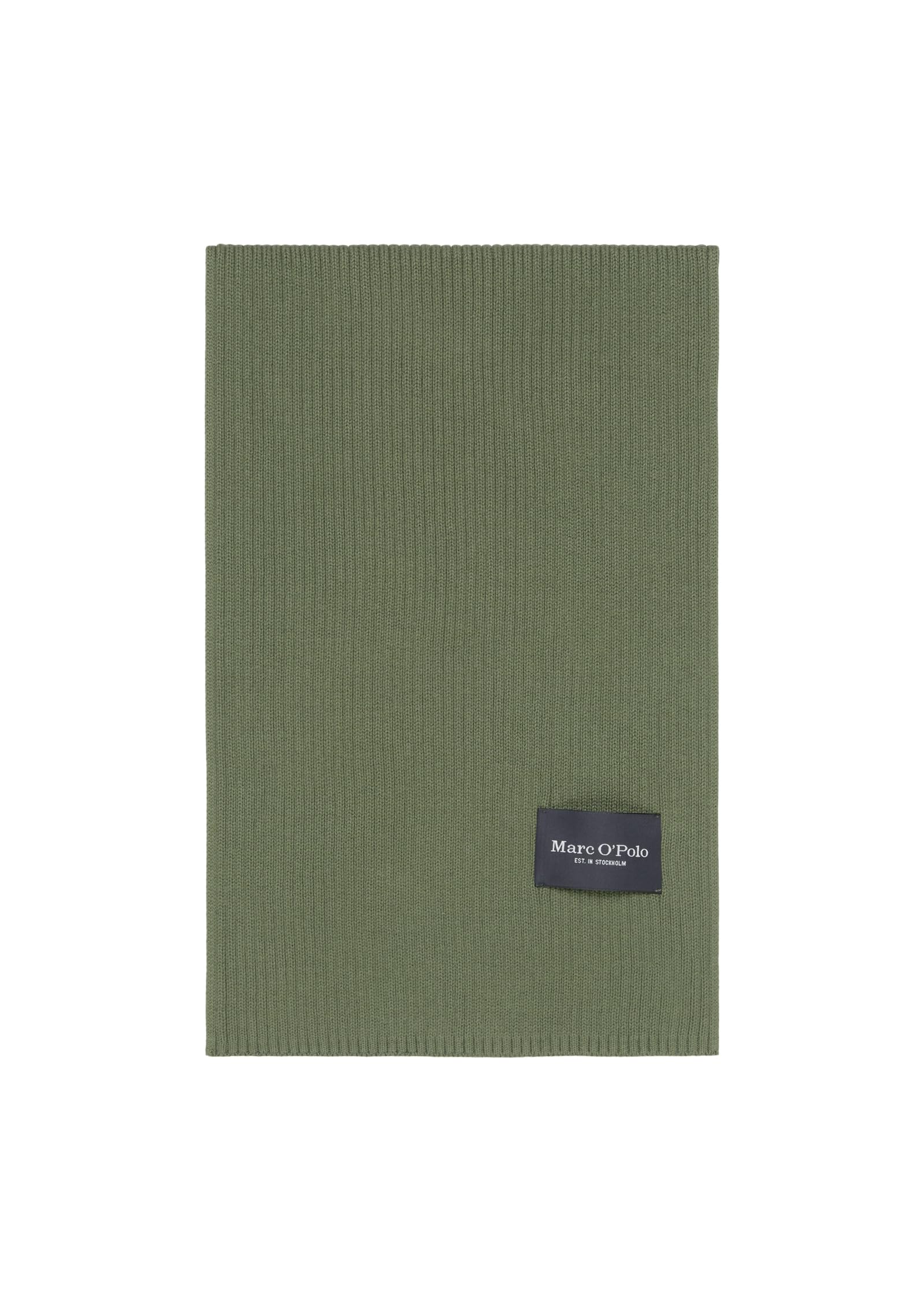 Marc O'Polo Herren Schal aus Bio-Baumwolle weich, Grün (Victorian Mist), One Size