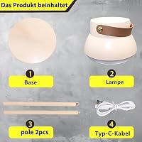 Aosethefrt LED Kemping Lámpa 1000 Lumen 3 Szín USB Töltés Vízálló 7