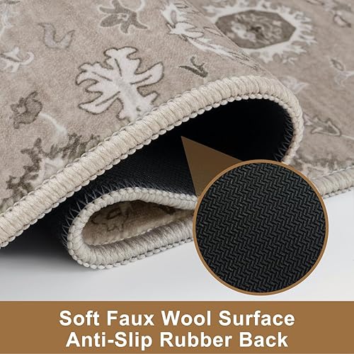 Miniatura 76 de OJIA Alfombra antideslizante a juego para peldaños de madera, parte trasera de goma cuadrada antideslizante, alfombra de aterrizaje para escaleras