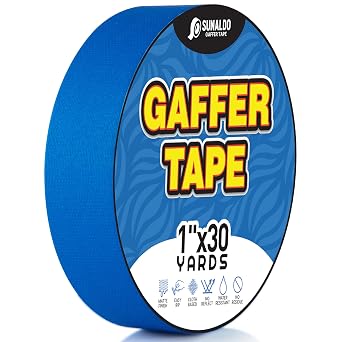 Gaffers Tape 1" x30 Yards Heavy Duty, Easy Rip, No Residue | Blue