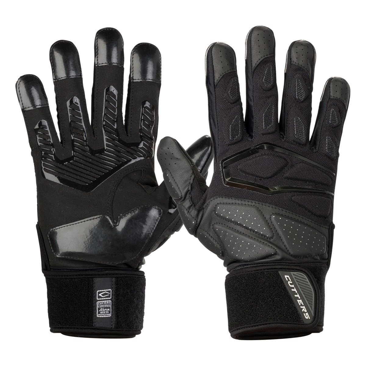 Cutters Force Padded Football Gloves for Lineman. Extra Grip. Adults